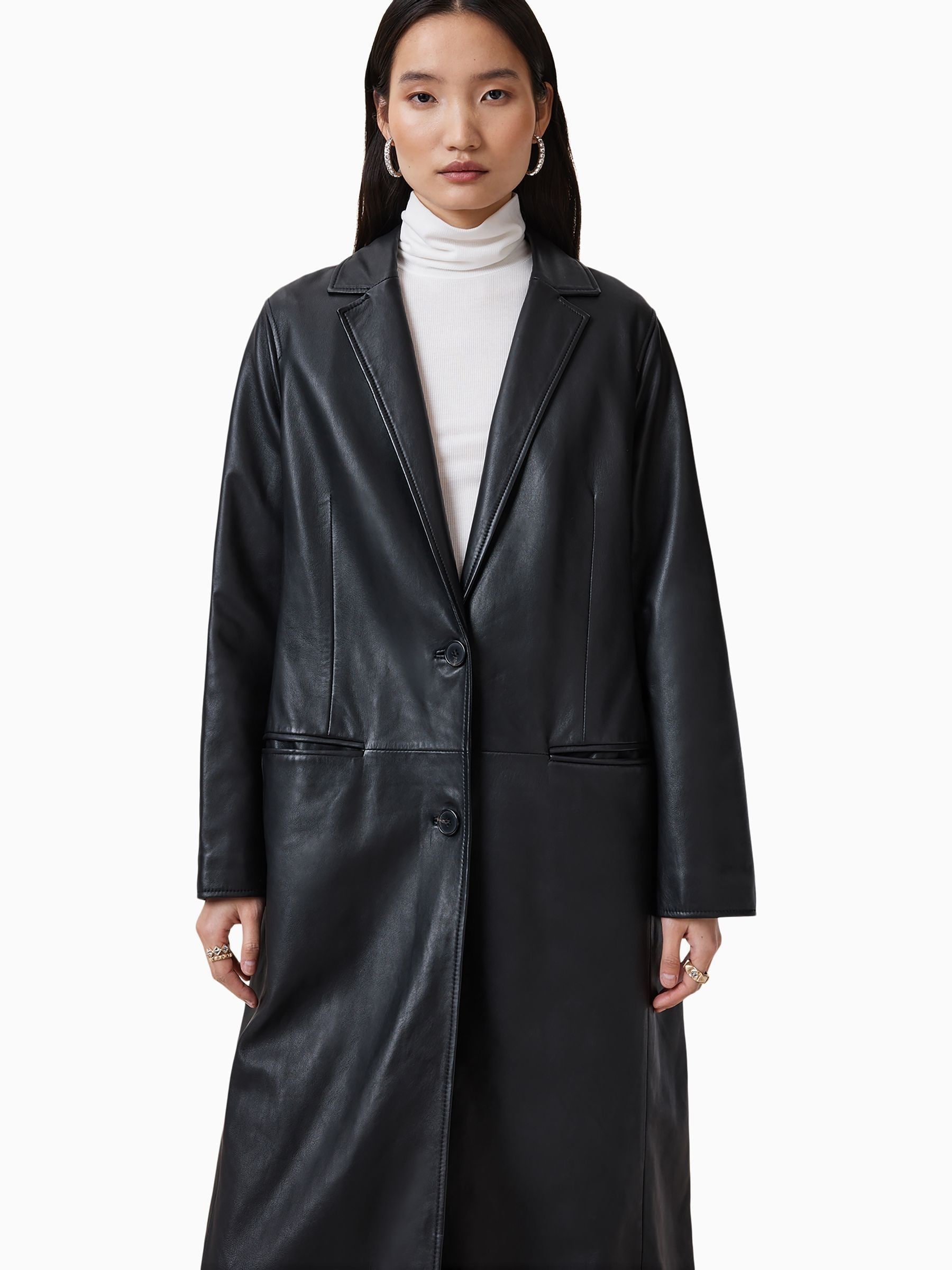 Buy AllSaints Black Aire Coat from the Next UK online shop