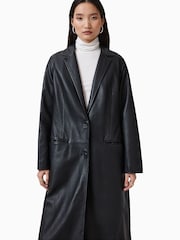 AllSaints Black Aire Coat - Image 6 of 9