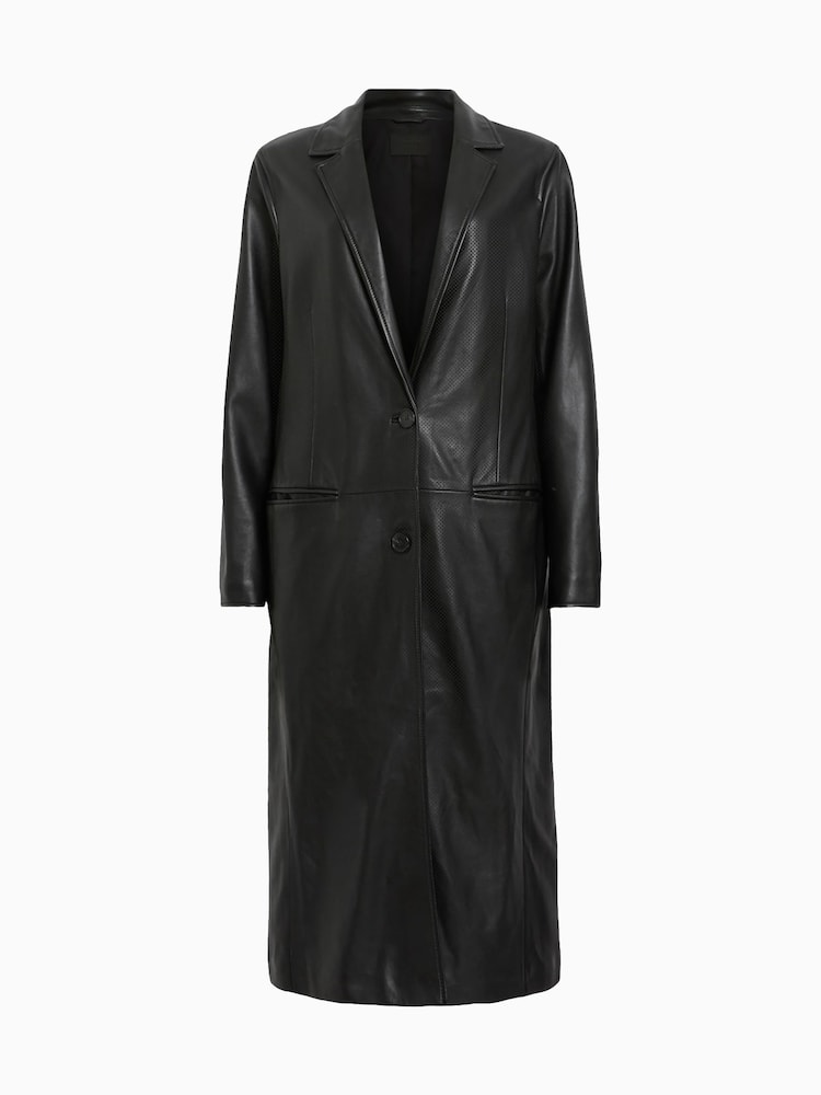 AllSaints Black Aire Coat - Image 9 of 9