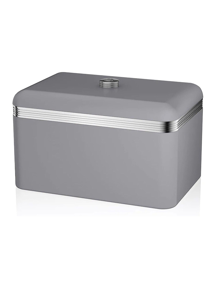 Swan Grey Retro Bread Bin - Image 2 of 7