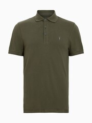 AllSaints Green Reform Short Sleeve Polo Shirt - Image 6 of 6