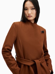 AllSaints Brown Riley Coat - Image 2 of 6