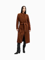 AllSaints Brown Riley Coat - Image 4 of 6