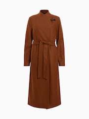 AllSaints Brown Riley Coat - Image 6 of 6