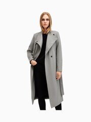 AllSaints Grey Riley Coat - Image 3 of 10