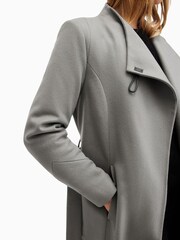 AllSaints Grey Riley Coat - Image 8 of 10