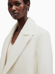 AllSaints White Mabel Coat - Image 6 of 9
