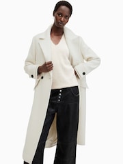 AllSaints White Mabel Coat - Image 7 of 9