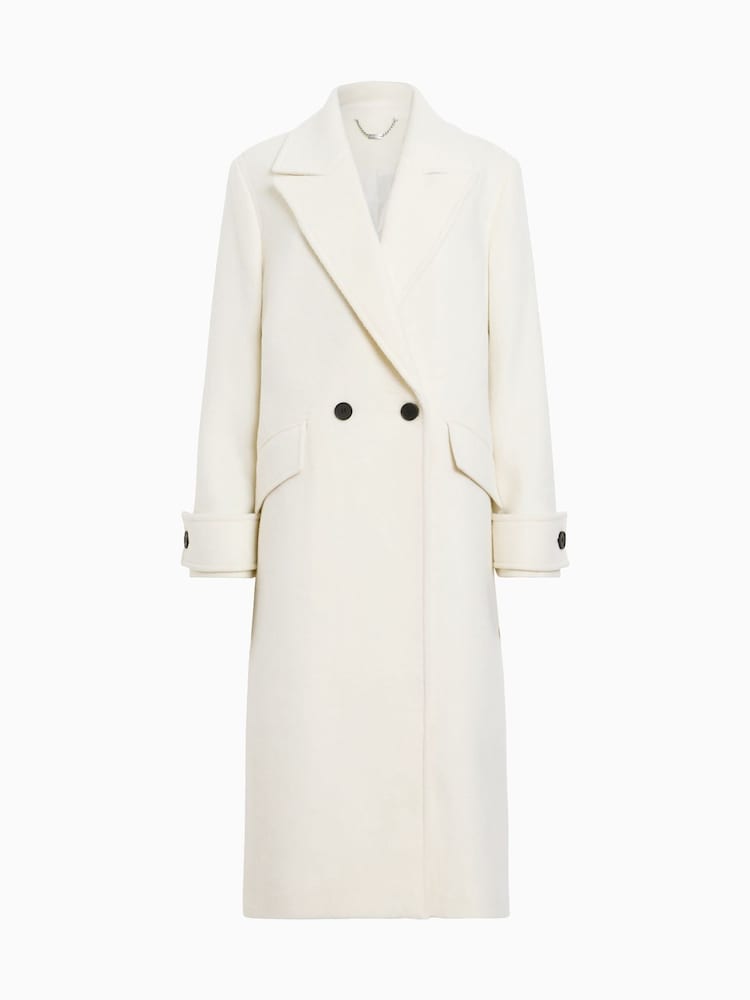 AllSaints White Mabel Coat - Image 9 of 9