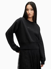 AllSaints Black Fern Emb Sweatshirt - Image 1 of 7