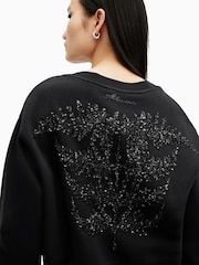 AllSaints Black Fern Emb Sweatshirt - Image 2 of 7