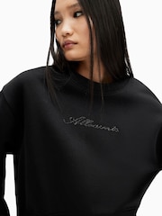 AllSaints Black Fern Emb Sweatshirt - Image 4 of 7