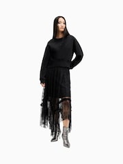 AllSaints Black Fern Emb Sweatshirt - Image 5 of 7