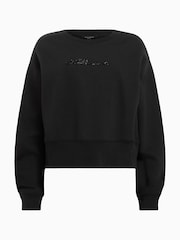 AllSaints Black Fern Emb Sweatshirt - Image 7 of 7