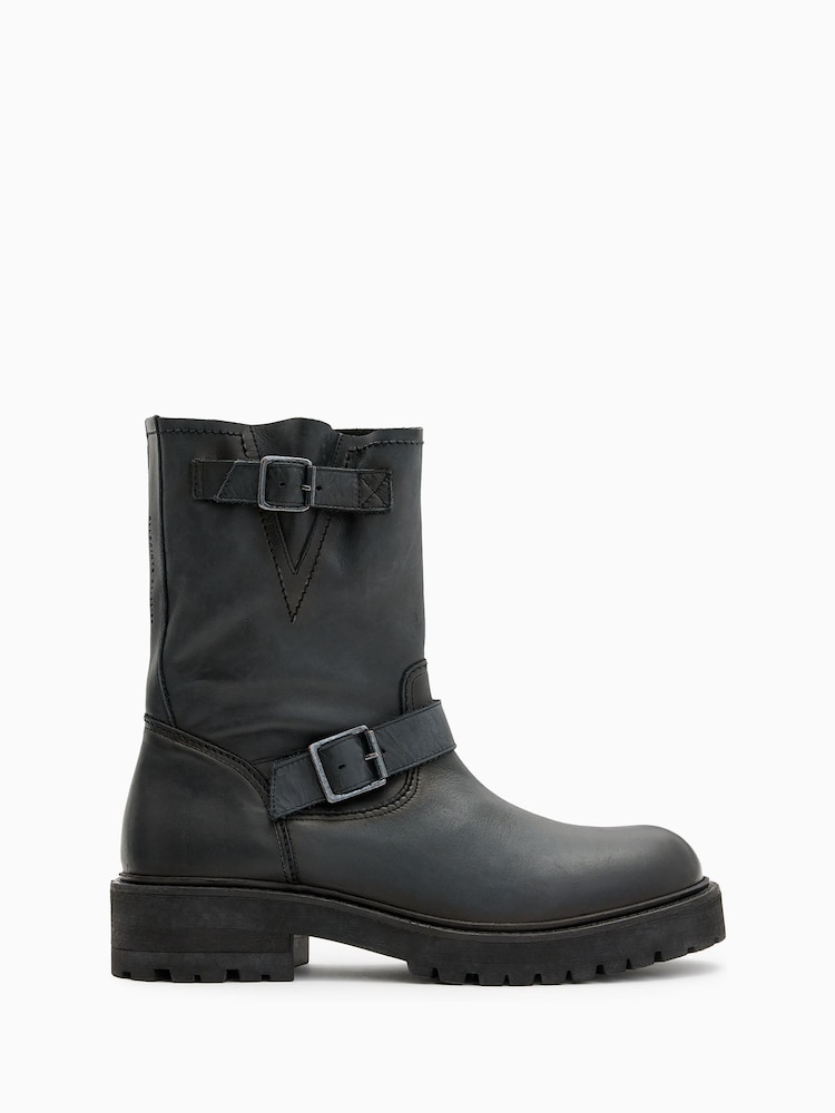 AllSaints Black Tait Boots - Image 2 of 6