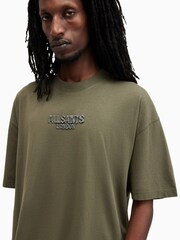 AllSaints Green Bones Short Sleeve Crew T-Shirt - Image 6 of 8