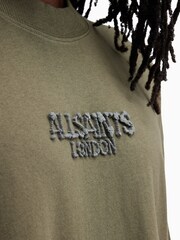 AllSaints Green Bones Short Sleeve Crew T-Shirt - Image 7 of 8