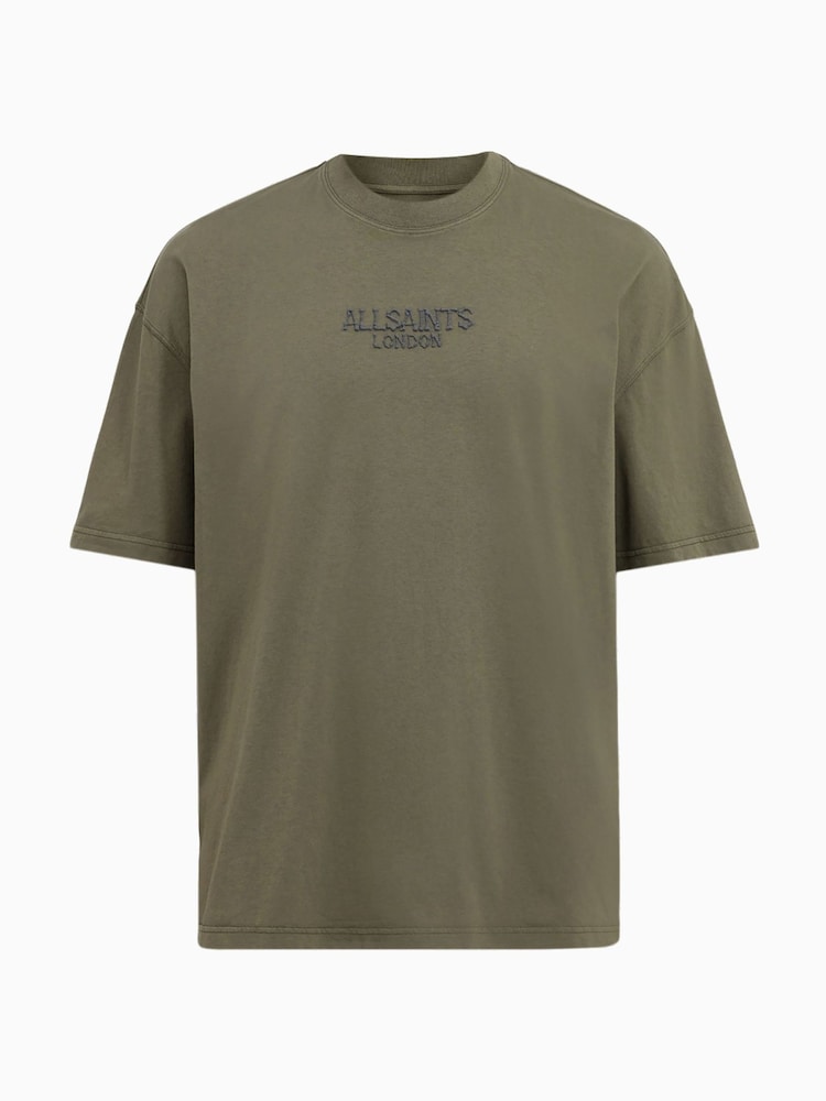 AllSaints Green Bones Short Sleeve Crew T-Shirt - Image 8 of 8