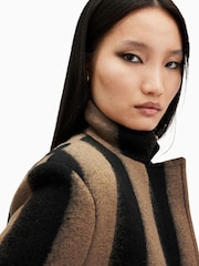 AllSaints Black James Stripe Coat - Image 5 of 7
