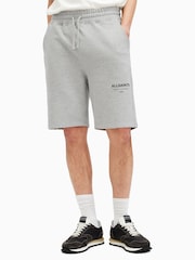 AllSaints Grey Underground 100% Cotton Sweat Shorts - Image 1 of 9