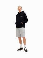AllSaints Grey Underground 100% Cotton Sweat Shorts - Image 2 of 9