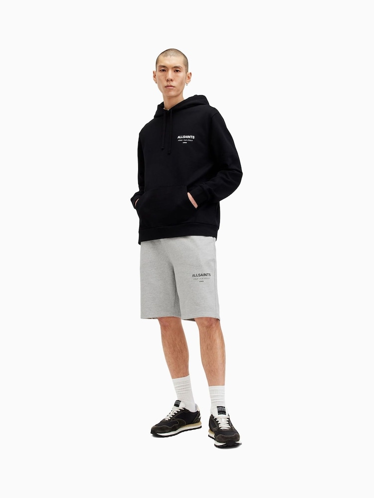 AllSaints Grey Underground 100% Cotton Sweat Shorts - Image 2 of 9