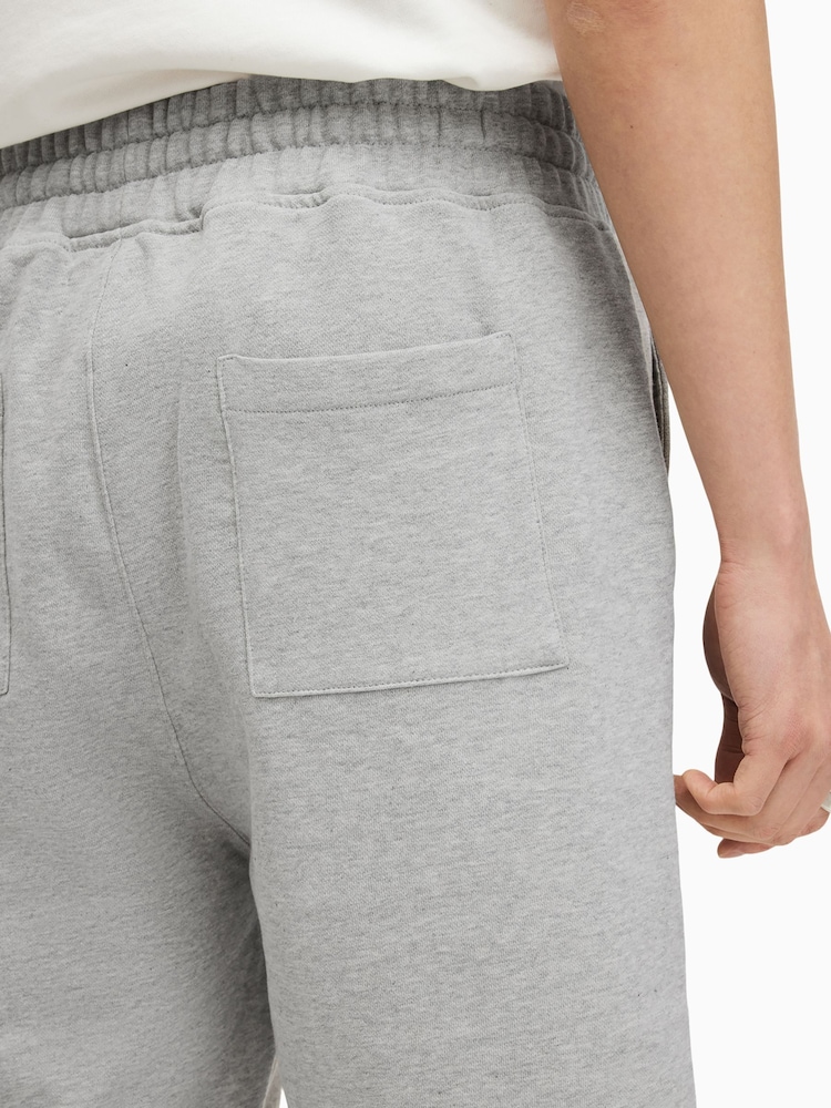 AllSaints Grey Underground 100% Cotton Sweat Shorts - Image 5 of 9