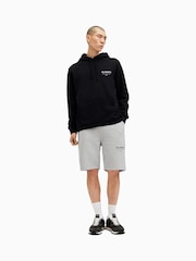 AllSaints Grey Underground 100% Cotton Sweat Shorts - Image 6 of 9