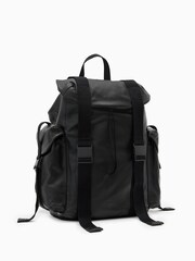 AllSaints Black 100% Cotton Mars Leather Backpack - Image 5 of 8