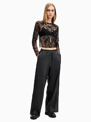 AllSaints Black Aspen Trousers - Image 5 of 7