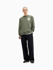 AllSaints Green Orlando Crew Sweatshirt - Image 5 of 8
