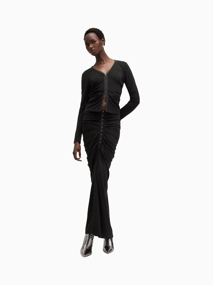 AllSaints Black Cadell Skirt - Image 1 of 8