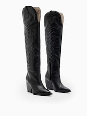 AllSaints Black Roxanne Boots - Image 4 of 7