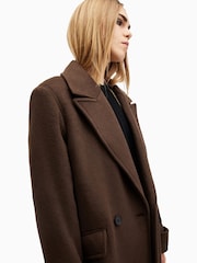 AllSaints Brown Mabel Coat - Image 2 of 8