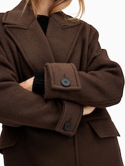 AllSaints Brown Mabel Coat - Image 5 of 8