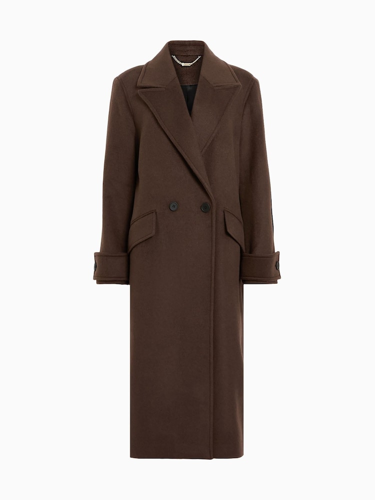 AllSaints Brown Mabel Coat - Image 8 of 8