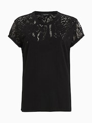 Negro - AllSaints Anna Snake Print T-Shirt - Imagen 7 de 7