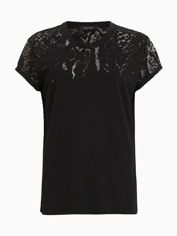 Negro - AllSaints Anna Snake Print T-Shirt - Imagen 7 de 7