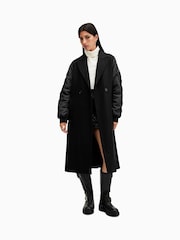 AllSaints Black Paulah Coat - Image 1 of 9