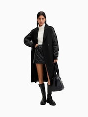 AllSaints Black Paulah Coat - Image 3 of 9