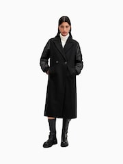 AllSaints Black Paulah Coat - Image 5 of 9