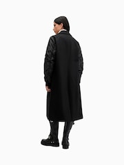 AllSaints Black Paulah Coat - Image 8 of 9