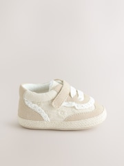 Neutral Embroidery Baby Trainers (0-24mths) - Image 2 of 5