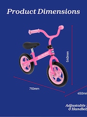 Chicco Pink Arrow Balance Bike - Image 6 of 7