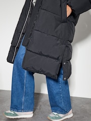 Monsoon Black Lissy Long Hooded Puffer Coat - Image 2 of 4