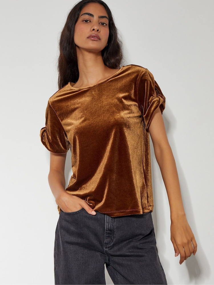 Monsoon Natural Viv Velvet T-Shirt - Image 2 of 4