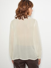 Monsoon Natural Saskia Stud Ruffle Blouse - Image 8 of 8