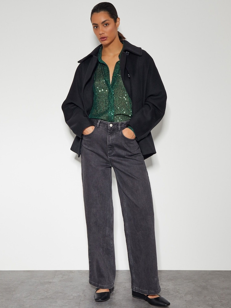 Monsoon Green Shonda Sheer Sequin Shirt - Image 5 of 5 Monsoon Green Shonda Sheer Sequin Shirt - Image 5 of 5
