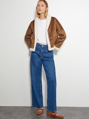Monsoon Natural Jojo Reversible Faux Shearling Jacket - Image 6 of 9
