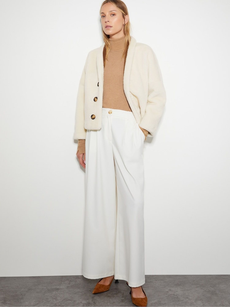 Monsoon Natural Jojo Reversible Faux Shearling Jacket - Image 9 of 9